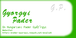 gyorgyi pader business card